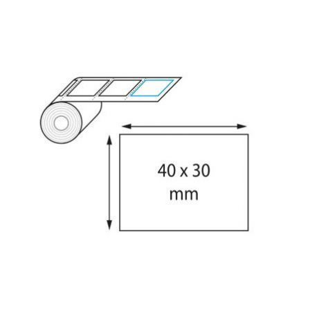 Étiquette logistique thermique direct 40 x 30 mm en rouleau