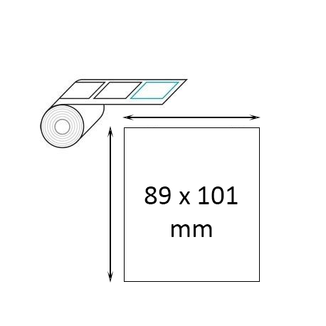 Étiquette logistique thermique direct non-adhésive 89 x 101 mm en rouleau